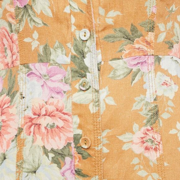 Zimmermann Brown Floral Print Linen Jumpsuit M - Picture 3 of 5